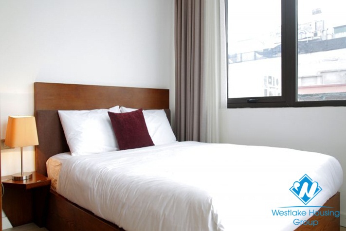 Japanese-style two bedroom apartment for rent in Truong Han Sieu Hoan Kiem